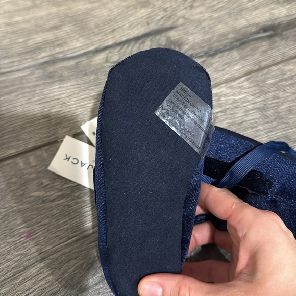 NEW • Janie and Jack • Boys Connor Velvet Logo Slipper Navy Blue - Picture 3 of 3